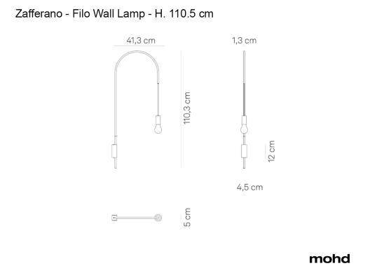 Бра Filo Wall Lamp - H. 110.5 cm от Zafferano image 1