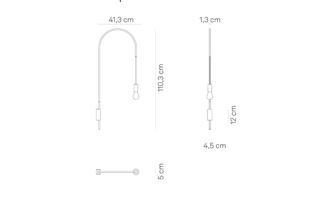 Бра модель Filo Wall Lamp - H. 110.5 cm от фабрики Zafferano