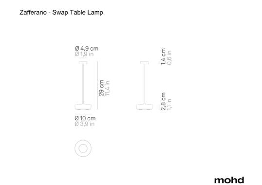 Настольная лампа модель Swap Table Lamp от фабрики Zafferano