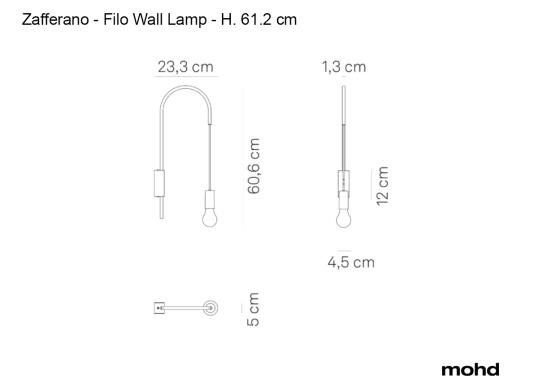 Бра Filo Wall Lamp - H. 61.2 cm от Zafferano image 5