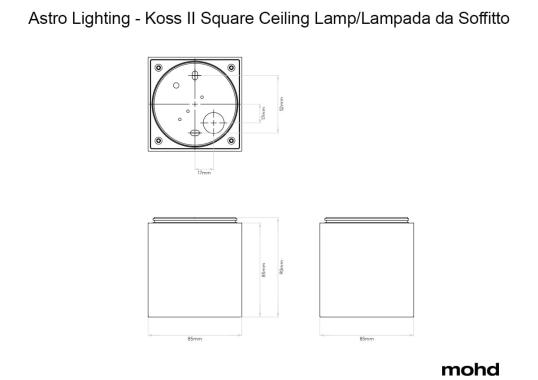 Потолочный светильник Kos Square II Ceiling Lamp от Astro Lighting image 5