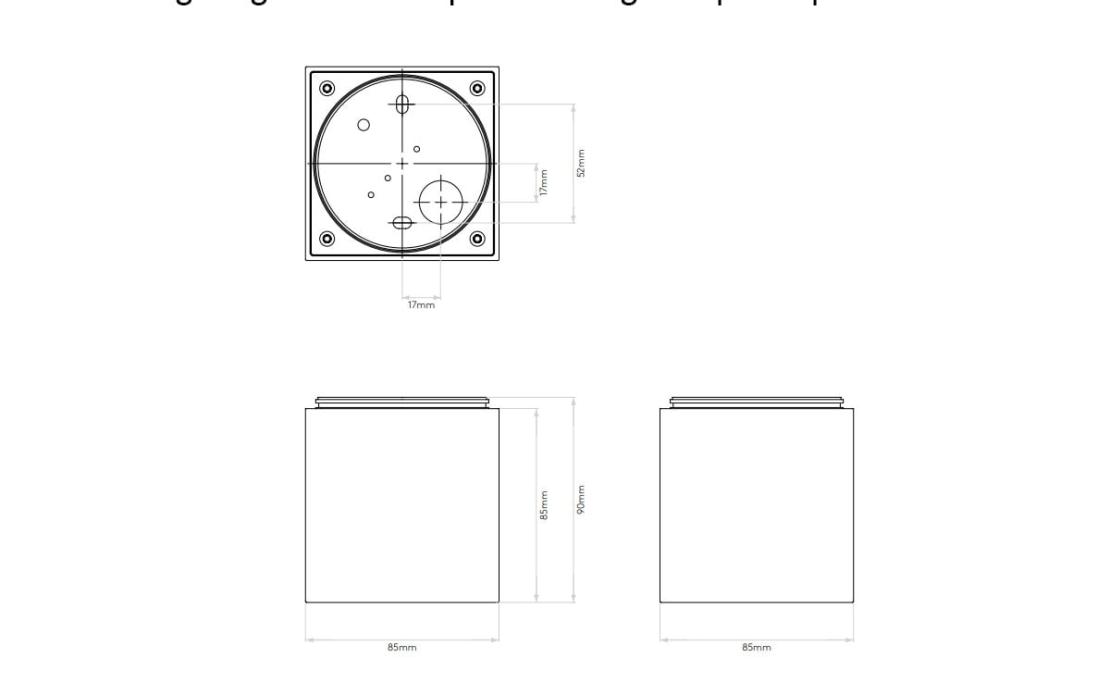 Потолочный светильник модель Kos Square II Ceiling Lamp от фабрики Astro Lighting
