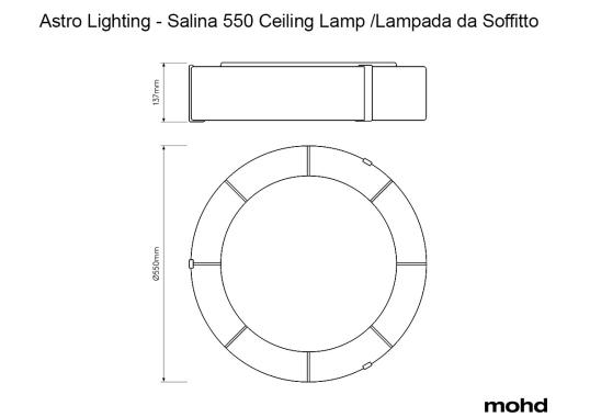 Потолочный светильник Salina 550 Ceiling Lamp от Astro Lighting image 6