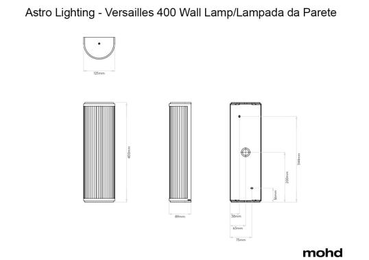 Бра модель Versailles 400 Phase Dimmable Wall Lamp от фабрики Astro Lighting