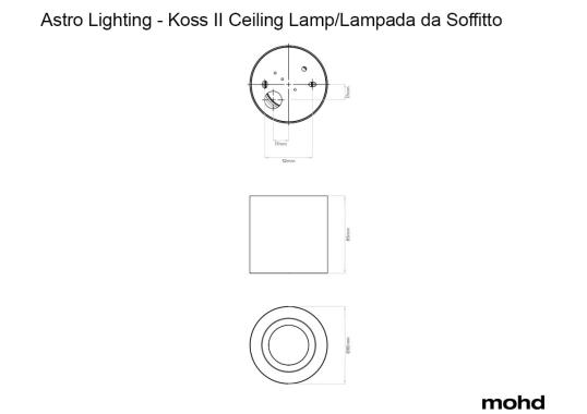 Потолочный светильник модель Kos II Ceiling Lamp от фабрики Astro Lighting