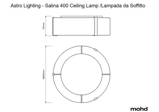 Потолочный светильник Salina 400 Ceiling Lamp от Astro Lighting image 6