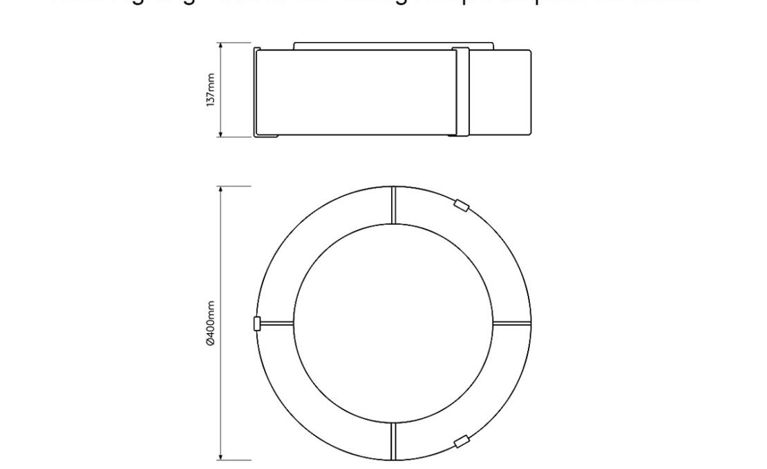 Потолочный светильник модель Salina 400 Ceiling Lamp от фабрики Astro Lighting