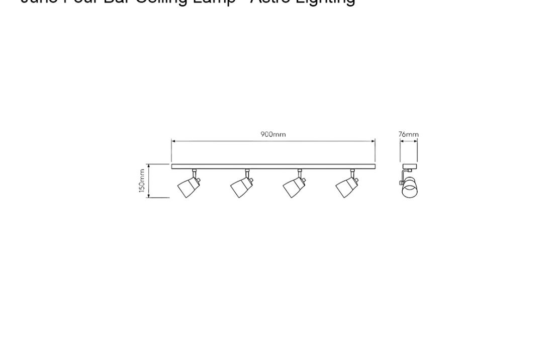 Потолочный светильник модель Juno Four Bar Ceiling Lamp от фабрики Astro Lighting