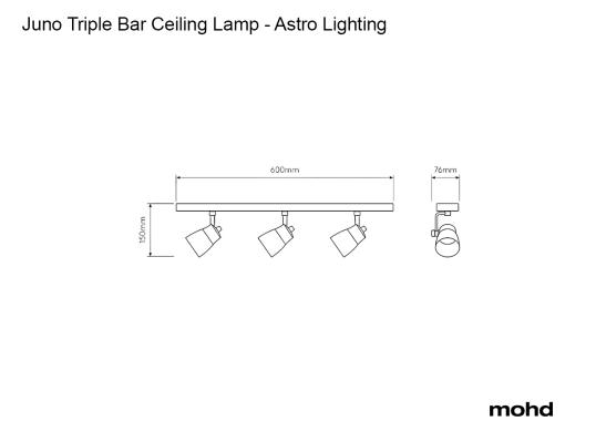 Потолочный светильник Juno Triple Bar Ceiling Lamp от Astro Lighting image 5