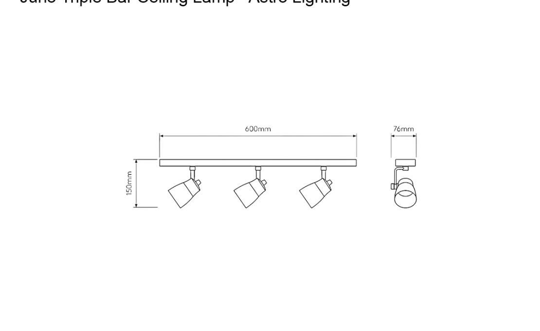 Потолочный светильник модель Juno Triple Bar Ceiling Lamp от фабрики Astro Lighting
