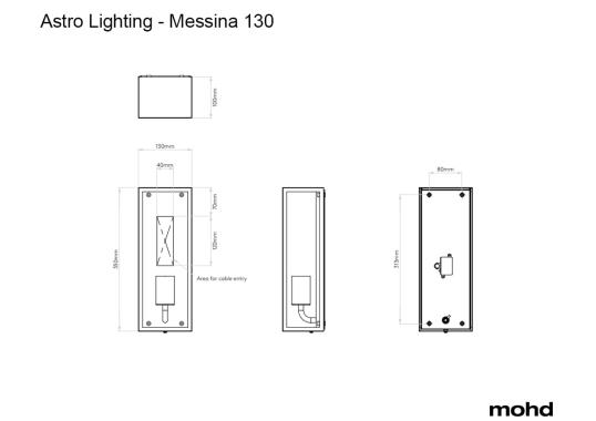 Бра модель Messina 130 Wall Lamp от фабрики Astro Lighting