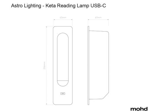 Потолочный светильник модель Keta Reading Lamp USB-C от фабрики Astro Lighting