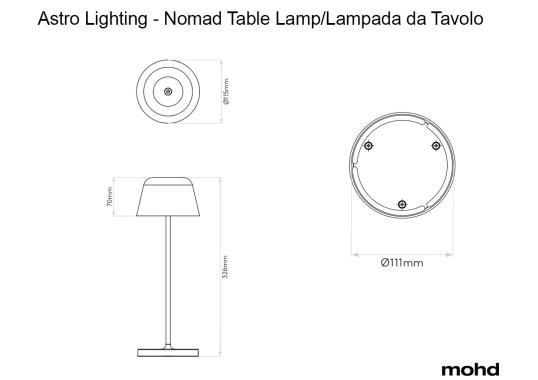 Настольная лампа модель Nomad Table Lamp от фабрики Astro Lighting