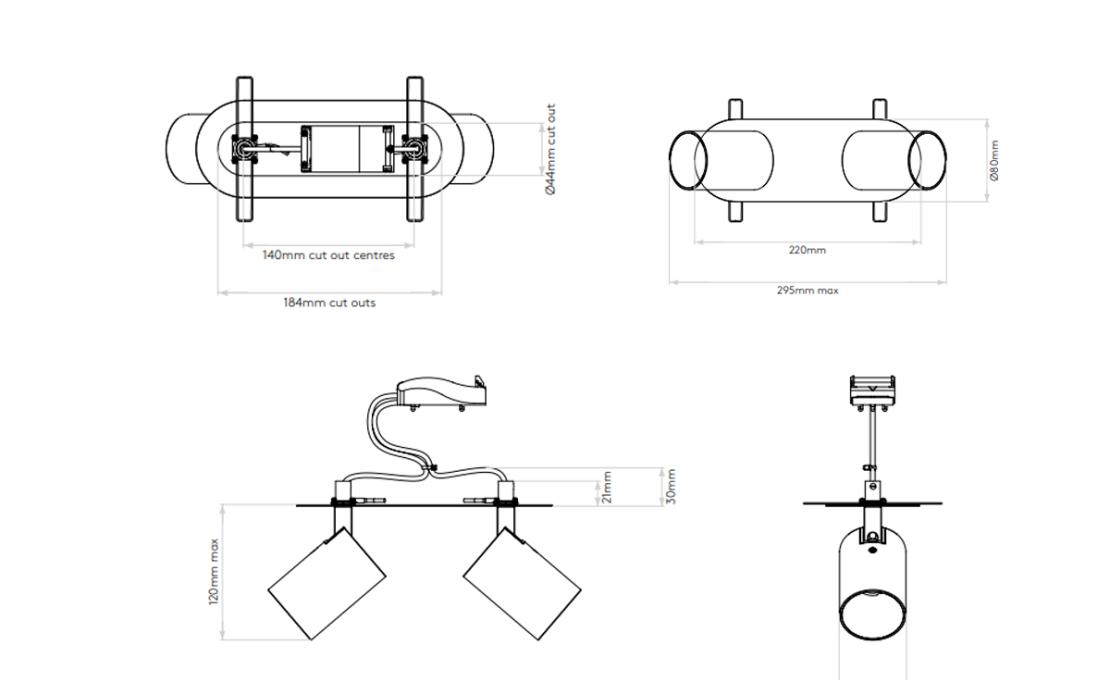 Потолочный светильник модель Ascoli Twin - Recessed Spotlight от фабрики Astro Lighting