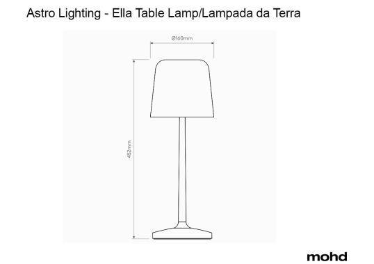 Настольная лампа модель Ella Table Lamp - Astro Lighting от фабрики Astro Lighting