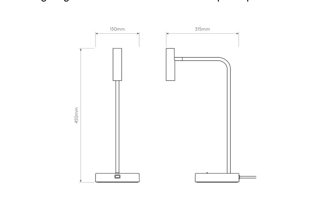 Настольная лампа модель Enna Desk USB C Table Lamp от фабрики Astro Lighting
