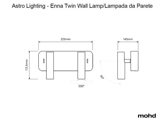 Бра модель Enna Twin Wall Lamp от фабрики Astro Lighting
