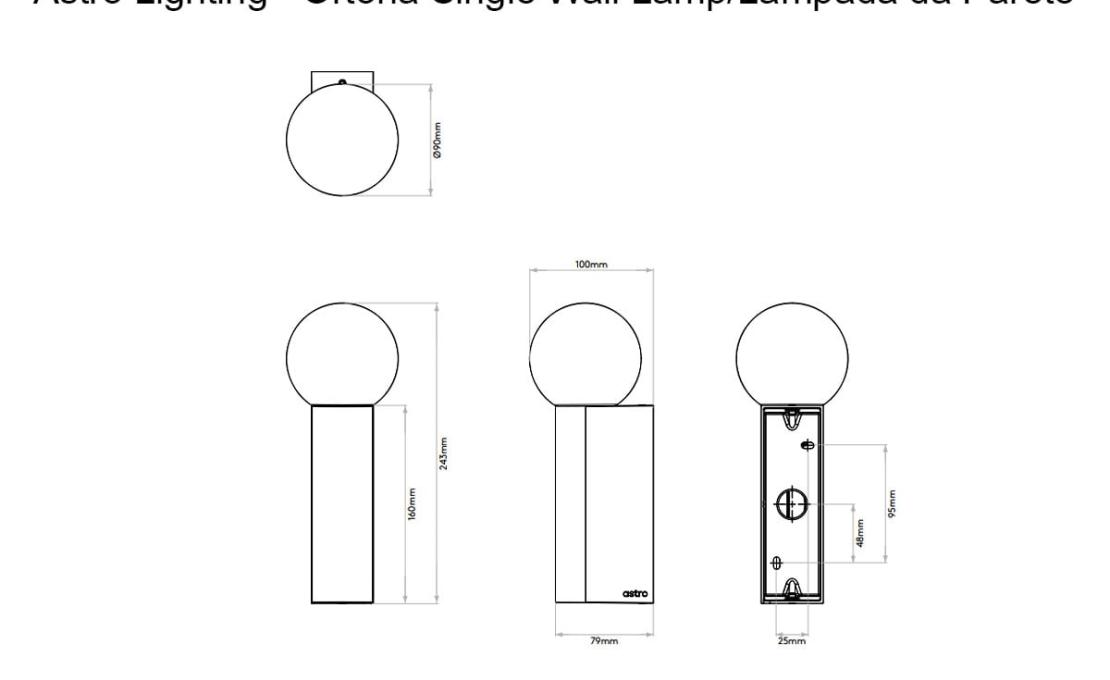 Бра модель Ortona Single Wall Lamp от фабрики Astro Lighting