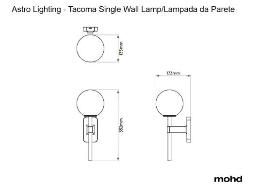 Бра модель Tacoma Single Wall Lamp от фабрики Astro Lighting