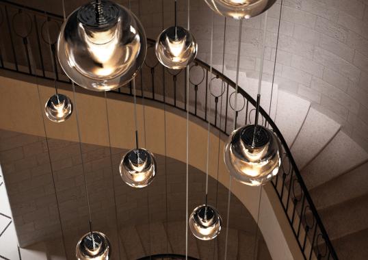 Подвесной светильник модель Dew Suspension Lamp от фабрики KDLN