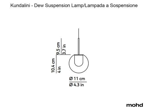 Подвесной светильник модель Dew Suspension Lamp от фабрики KDLN