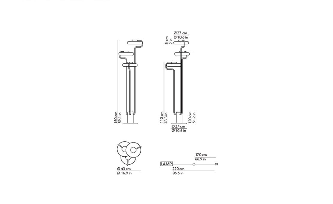 Торшер модель Tratto Floor Lamp от фабрики KDLN