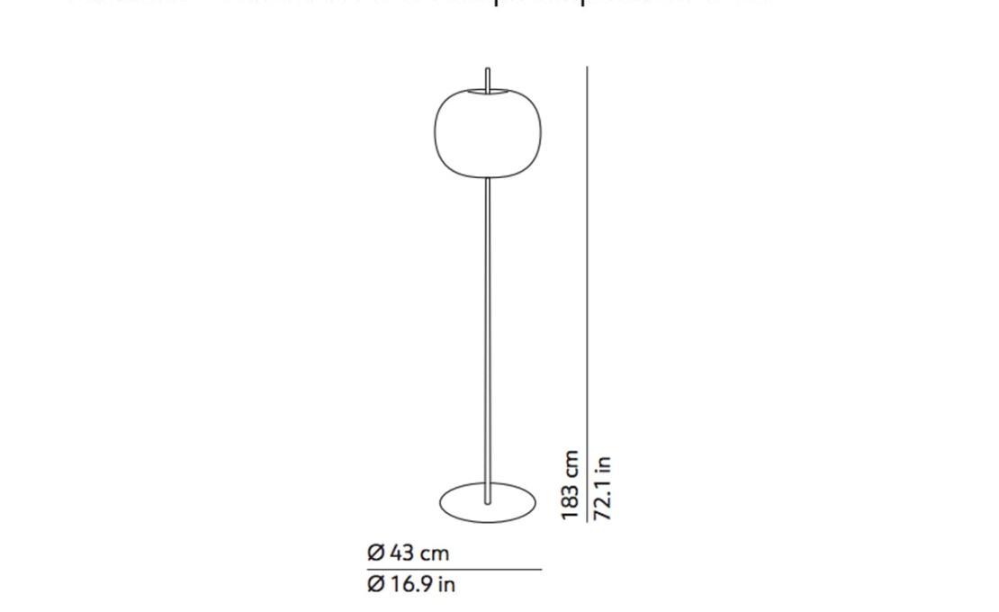 Торшер модель Kushi XL Floor Lamp от фабрики KDLN