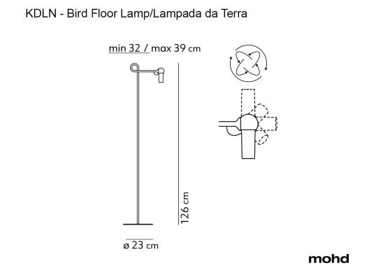 Торшер модель Bird Floor Lamp от фабрики KDLN