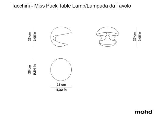 Настольная лампа модель Miss Pack Lampada da Tavolo от фабрики Tacchini