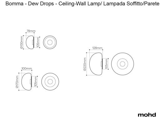 Потолочный светильник модель Dew Drops Ceiling/Wall Lamp от фабрики Bomma