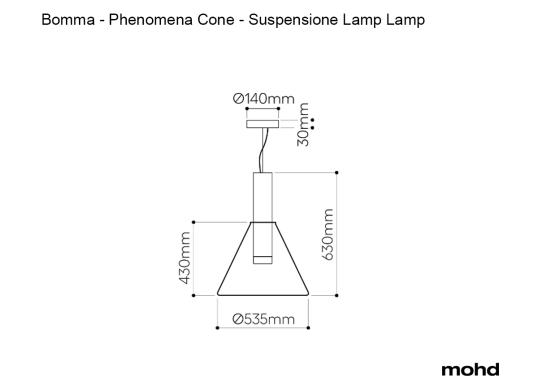 Подвесной светильник модель Phenomena Cone - Suspension Lamp от фабрики Bomma