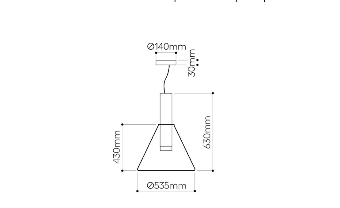 Подвесной светильник модель Phenomena Cone - Suspension Lamp от фабрики Bomma