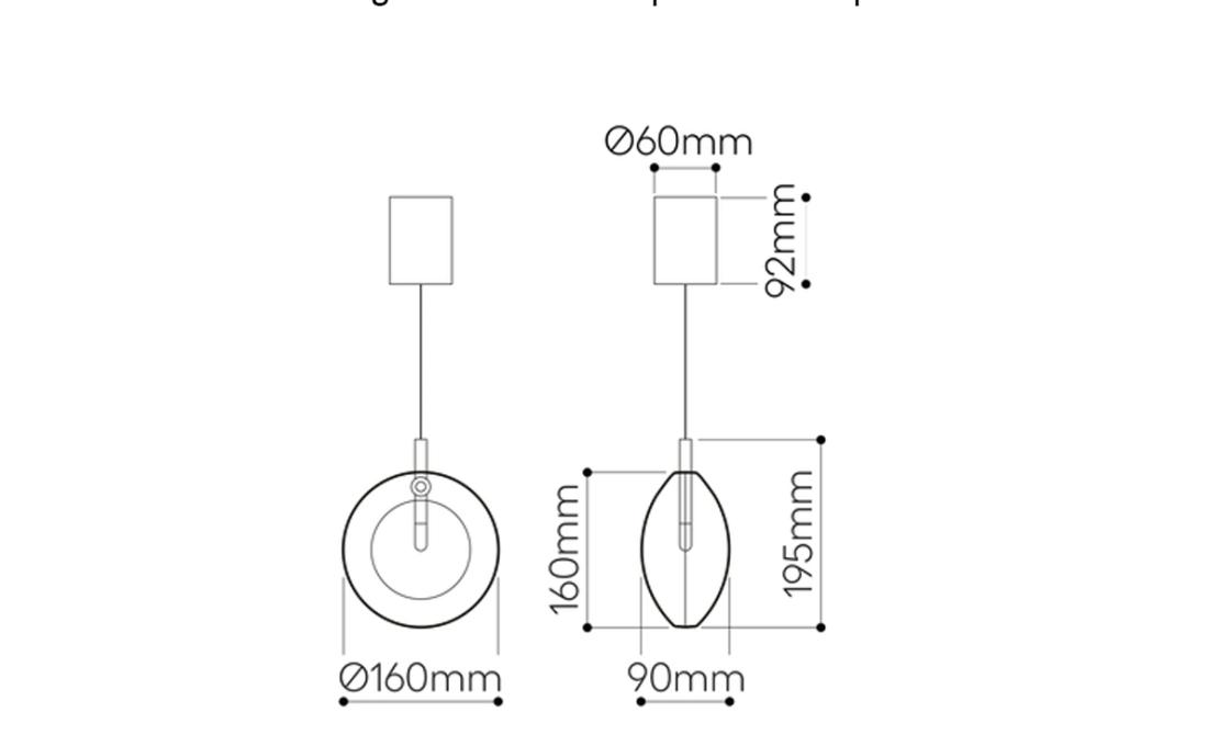 Подвесной светильник модель Lens Single Pendant - Suspension Lamp от фабрики Bomma