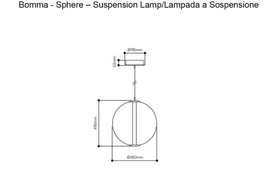 Подвесной светильник модель Buoy Collection Sphere Suspension Lamp от фабрики Bomma