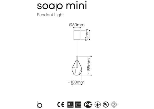 Подвесной светильник модель Soap Mini Suspension Lamp от фабрики Bomma