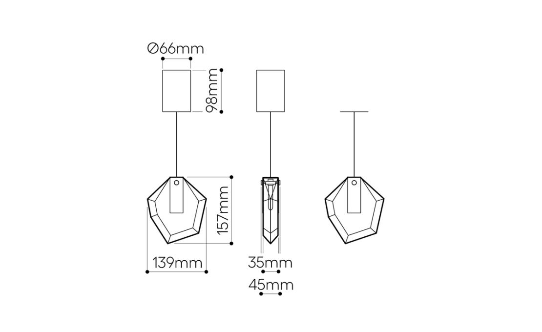 Подвесной светильник модель Fragments Short Suspension Lamp от фабрики Bomma