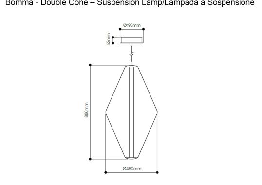 Подвесной светильник модель Buoy Collection Double Cone Suspension Lamp от фабрики Bomma
