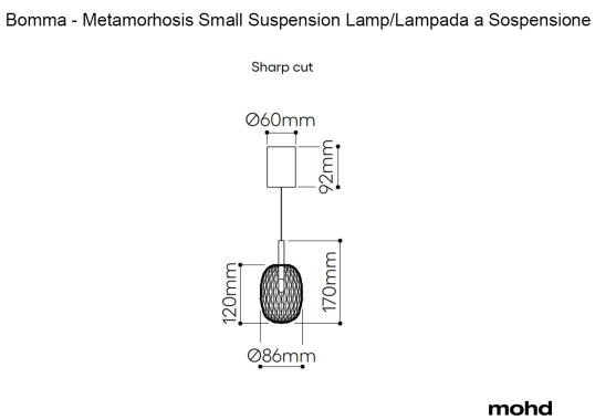 Подвесной светильник модель Metamorphosis Small Sharp Suspension Lamp от фабрики Bomma
