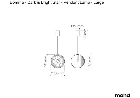 Подвесной светильник модель Dark Star - Pendant Lamp - Large от фабрики Bomma