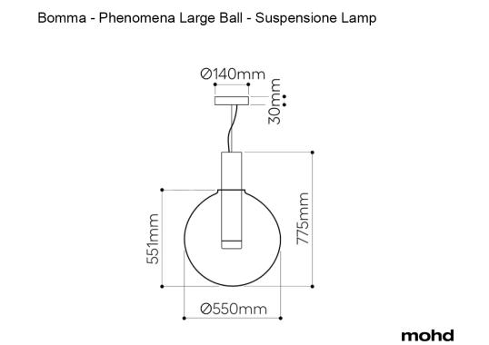 Подвесной светильник модель Phenomena Large Ball - Suspension Lamp от фабрики Bomma