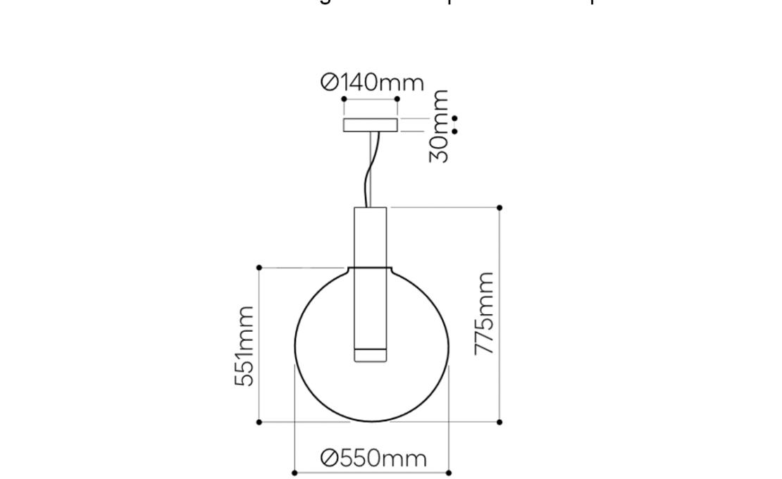Подвесной светильник модель Phenomena Large Ball - Suspension Lamp от фабрики Bomma
