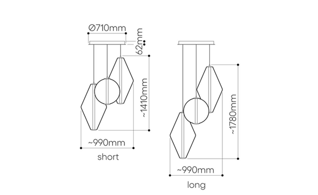 Люстра модель Buoy Pendant Chandelier 3pcs от фабрики Bomma