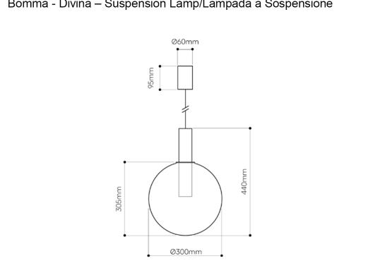 Подвесной светильник модель Divina Collection Suspension Lamp от фабрики Bomma
