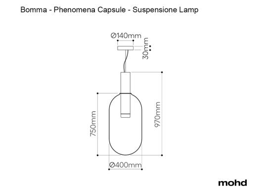 Подвесной светильник модель Phenomena Capsule - Suspension Lamp от фабрики Bomma