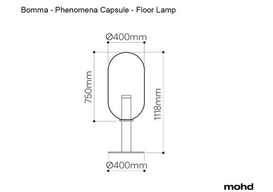 Торшер модель Phenomena Capsule - Floor Lamp от фабрики Bomma