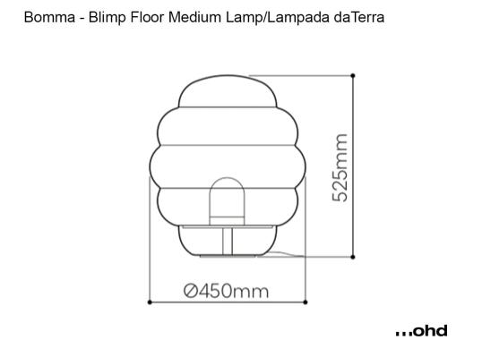 Торшер модель Blimp Media Lampada da Terra от фабрики Bomma