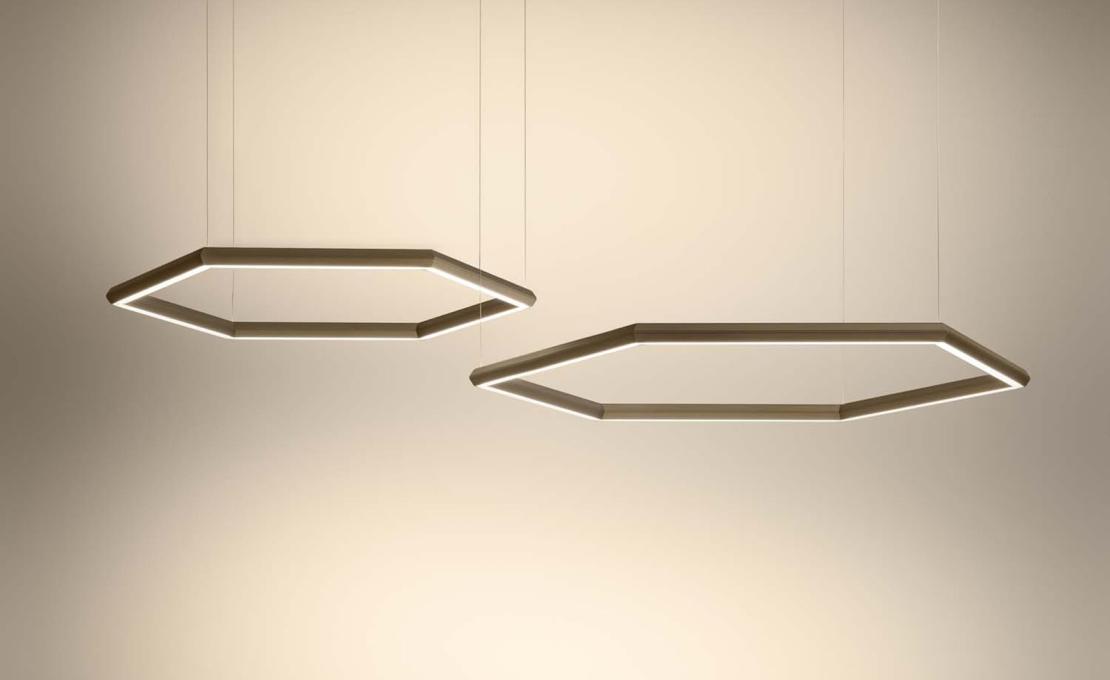 Подвесной светильник модель Exagon Suspension Lamp от фабрики Olev Lighting
