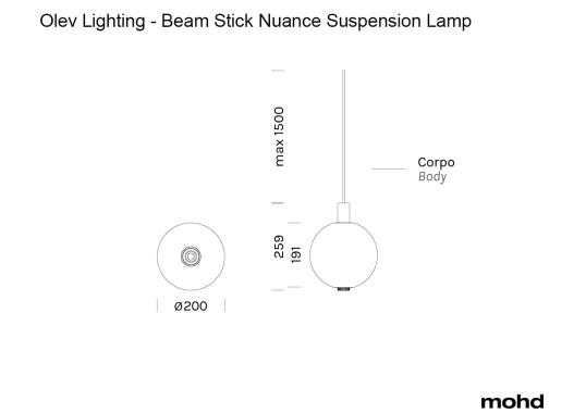 Подвесной светильник Beam Stick Nuance Suspension Lamp - 4672 от Olev Lighting image 6