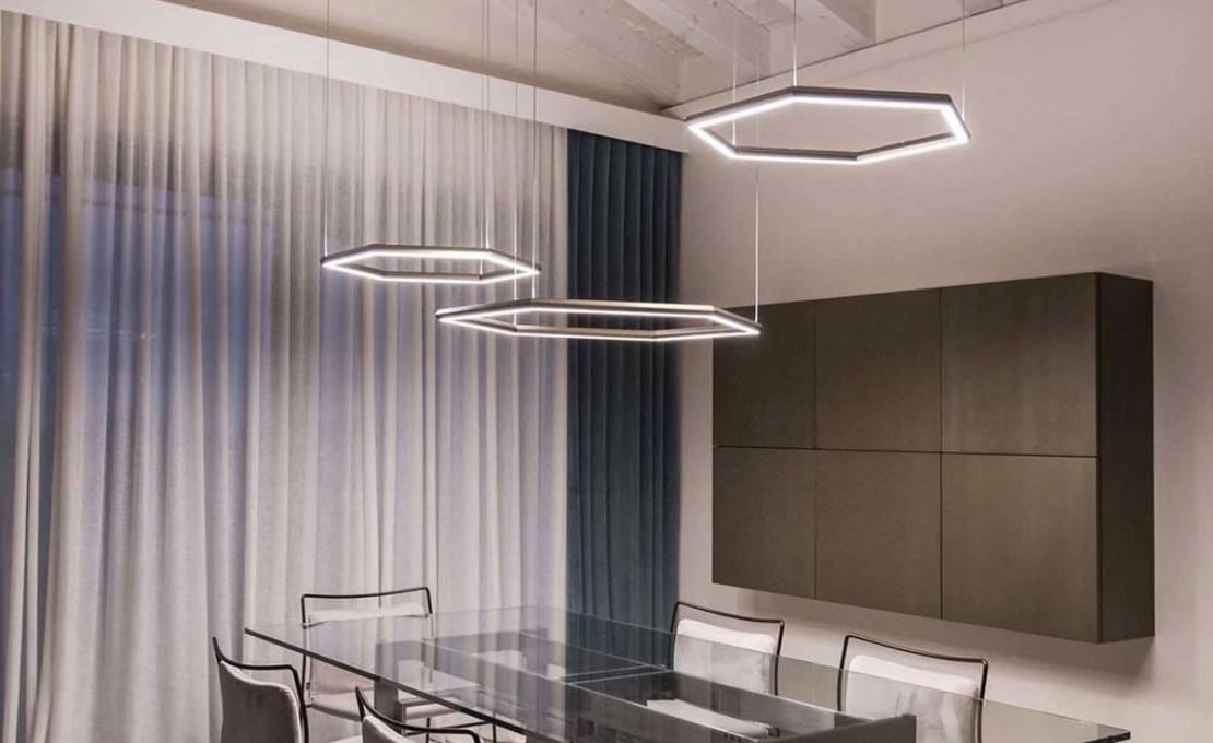 Подвесной светильник модель Poly Esagono 9610 Suspension Lamp от фабрики Olev Lighting