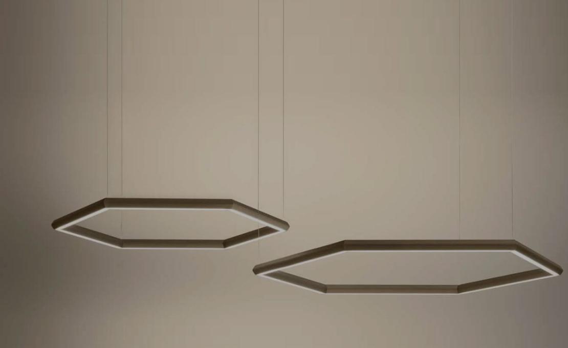 Подвесной светильник модель Poly Esagono 9610 Suspension Lamp от фабрики Olev Lighting